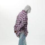 oversized splice flannel shirt (6604085362806)