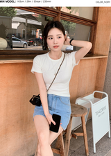 バックスリーブショートスリーブTシャツ (3color)