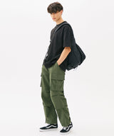 TWO TUCK CARGO STRING JOGGER PANTS (KHAKI) (6585162006646)