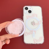 ピンク - ソフトフラッフィーマグセーフフォンケースアクリルトックセット
