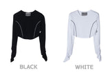 スリーブカットクリップTシャツ/sleeve cut crop tee(9188)