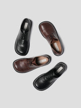 Vaulted derby shoes 2color