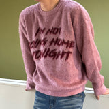 BRUSH LETTERING MOHAIR OVERFIT KNIT