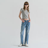 フロントスリットローデニム / FRONT SLIT LOW DENIM