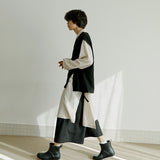 ボタンベスト / unisex button vest black