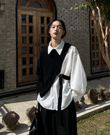 [自主製作] [Restock] サベージアイレットバルーンシャツ/ Savage Eyelet Balloon Shirt (2 color)
