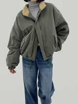 ウールショートパッドジャンパー / Wool short padded jumper (2color)