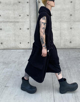 No.9585 C hood sleeveless ZIP-UP (3color)
