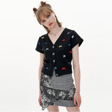 Ribbon Cardigan [Black] (6593098317942)
