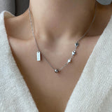 ボールシンプルハート2WAYハンドメイドネックレス / shii Ball Simple Heart Two Way Handmade Necklace