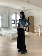 ターンドダメージスリムフィットデニムジャケット