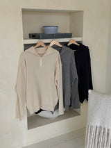 [ASCLO MADE] Nicholson Half Zip Up Knit (3color)