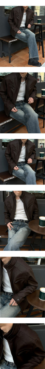 [PROMOTION] レザージッパーバイカージャケット