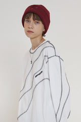 FLOWER BEANIE / WINE (6600122171510)