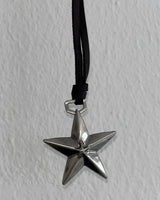 リングケットボヘミアンヒッピーアンティークスエードスターネックレス / Ringket Bohemian Hippie Antique Suede Star Necklace