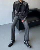 トレジャークロップドレーシングレザージャケット / OA Treasure Cropped Racing Leather Jacket (2 colors)
