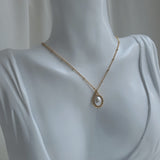 Elegant Layered Pearl Choker Necklace - Gold color
