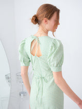 SHIRRING DETAIL MIDI ONEPIECE_GREEN (6580076642422)