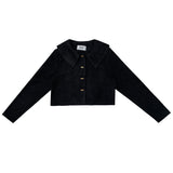 アズールショートカーディガン / Azure short cardigan (black)