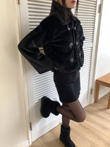 [MADE] Pairing mink fur tteokbokki quilted jacket