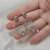 ロイヤルベイビーエンジェルイヤリング - ショート  / Royal Baby Angel Earring - Short (Silver) (Kep1er Chaehyun, Yeseo, Xiaoting Earrings)
