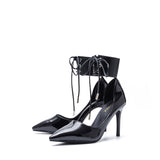 Ankle Point Stiletto Heel(Black)
