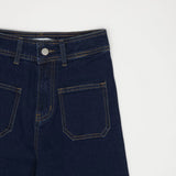 ワイドフィットハートシェープ刺繡ジーンズ/WIDE FIT HEART SHAPE EMBROIDERY JEAN [6887]