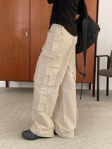 Gento mini pocket string nylon cargo pants