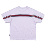 FLOWER FACE BACK LINE TEE_MELANGE LIGHT PURPLE (6687844466806)