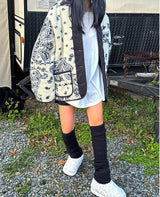 ribbed knitwear oversized socks leg warmer