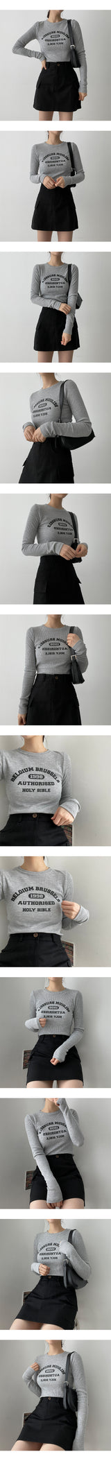 ホーリーワッフルロングスリーブTシャツ/Holly Waffle Long Sleeve Tee