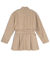 Happiness button half trench coat_beige