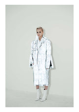 リフレクティブディコンストラクテッドトレンチコート / Refelctive Deconstructed Trench Coat (4464553328758)
