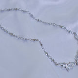  crystal crown heart chain necklace
