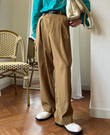 フレンチ2タックスラックス / French two-tuck slacks (4 color)