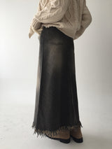 Denim maxi surgical long sk