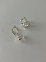 [92.5silver] donut one-touch earrings
