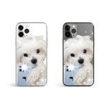 ジェリーフォンケース マルチーズミラーセルフィー / Jelly phone case maltese mirror selfie
