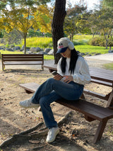 Basic side line point denim