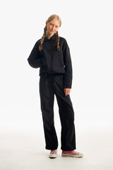 チェリーセミクロップウオウブンジャケット／CHERRY SEMI CROP WOVEN JACKET [BLACK]