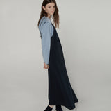 Back point layered dress - Navy (6671623618678)