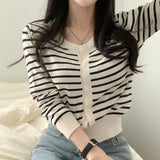 [2color] Bee Stripe Slim Fit Cardigan
