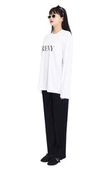 セリフロゴオーバーフィットラッシュロングスリーブTシャツ/serif logo overfit rash long sleeve T-shirt (white)