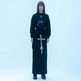 クロスラップスカートパンツ/1 0 cross wrap skirt pants - BLACK