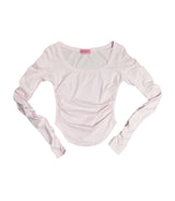 PNFメイド モモシャーリングトップ / PNF made MOMO Shirring top