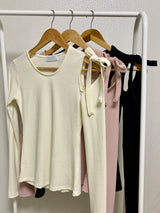 シュガーリボンスリットラウンドTシャツ / Sugar Ribbon Slit Round T-Shirt