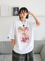 グラフィックホットエアバルーンTシャツ/ VENTIQUE Graphic hot air balloon T-shirt 5color