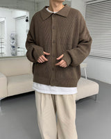 ウォーマーバルーンカラーカーディガン / AZ Warmer Balloon Collar Cardigan (7 colors)
