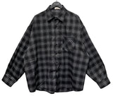 (UNISEX)タイムバルーンオーバーチェックシャツ