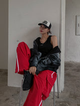 (UNISEX) ライントラック ナイロンカーゴパンツ